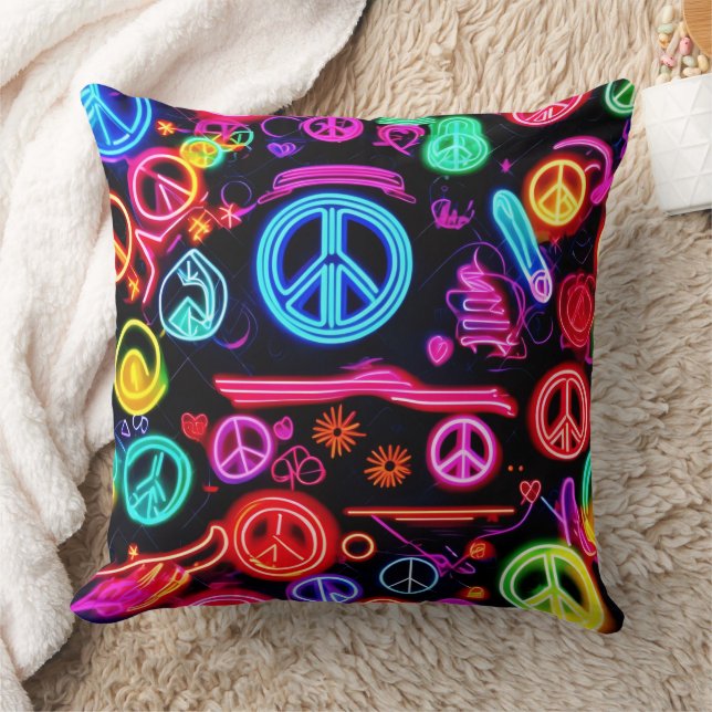 Coussin SYMBOLE DE LA PAIX DE NEON Motifs (Couverture)