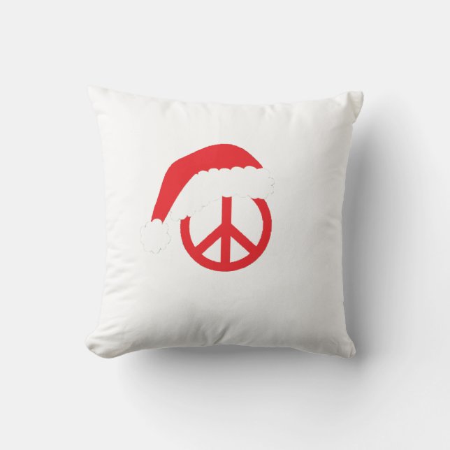 Coussin SYMBOLE DE LA PAIX père Noël Ho Ho Ho Ho avec Sant (Recto)