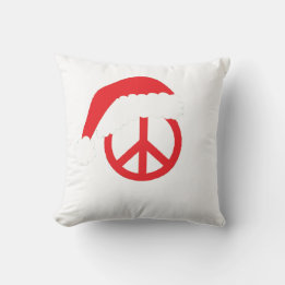 Coussin SYMBOLE DE LA PAIX père Noël Ho Ho Ho Ho avec Sant