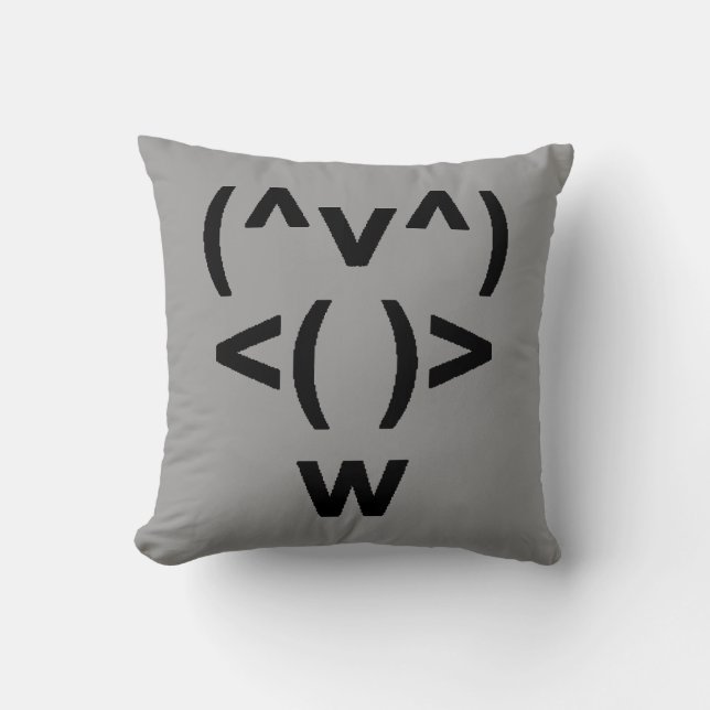 Coussin Symbole de l'ordinateur de pingouin (Recto)