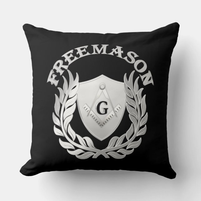 Coussin Symbole de maçonnerie en argent (Recto)