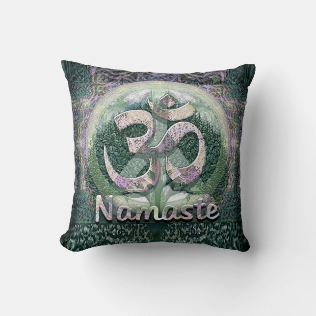 Coussin Symbole de paix de Namaste (Recto)