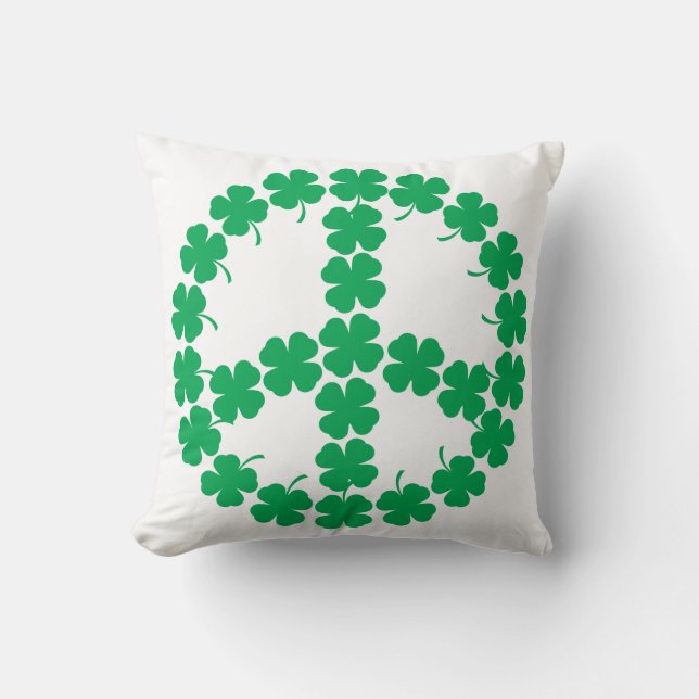 Coussin Symbole de paix de shamrock (Recto)