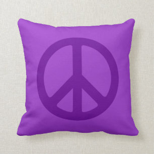 Coussin Symbole de paix pourpre