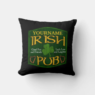 Coussin Symbole de pub irlandais personnalisé