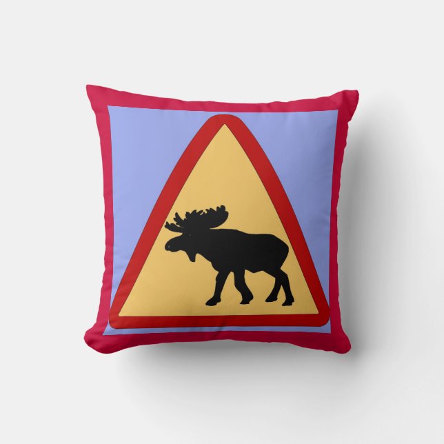 Coussin Symbole de route de l'orignal (Elk), Allemands, Eu (Recto)
