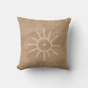 Coussin Symbole de Sun de pétroglyphe de sud-ouest