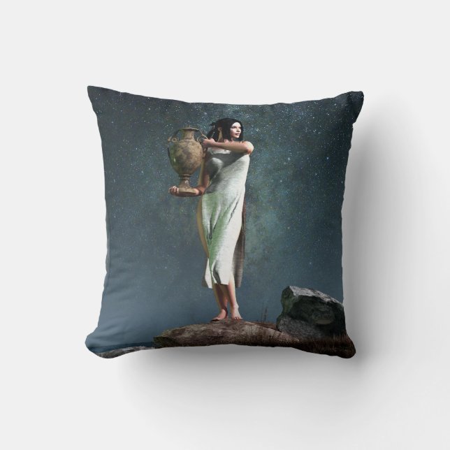 Coussin Symbole de zodiaque de Verseau (Recto)