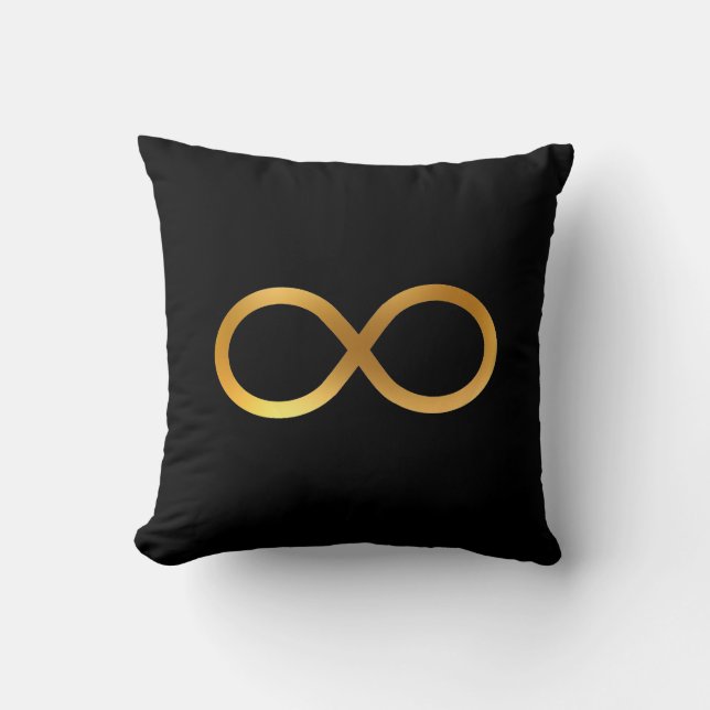 Coussin Symbole d'infini doré (Recto)