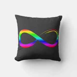 Coussin Symbole d'infini Lgbt Gay pride Eternité arc-en-ci