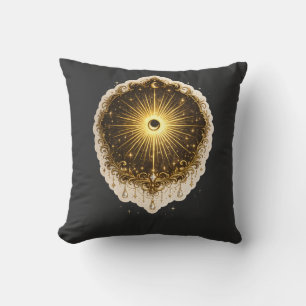Coussin Symbole du Soleil Lune Céleste Équilibre Cosmique 
