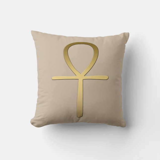 Coussin Symbole égyptien croisé d'Ankh (Recto)