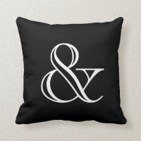 Symbole élégant de l'esperluette blanche noire mod