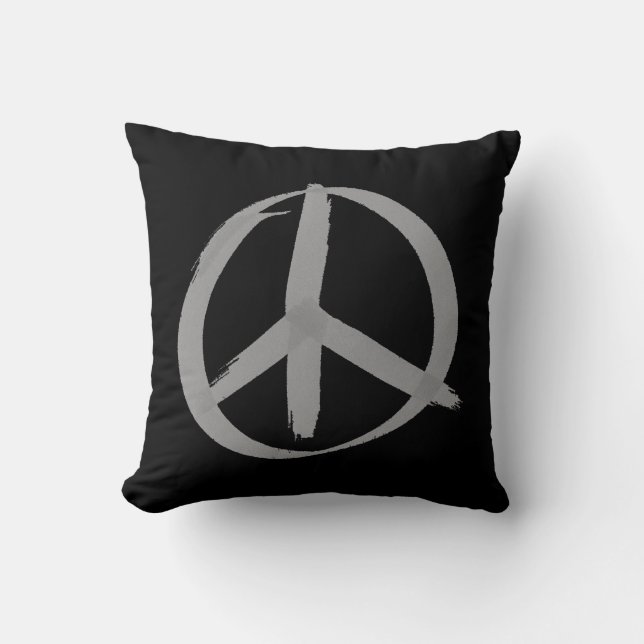 Coussin Symbole gris de paix (Recto)
