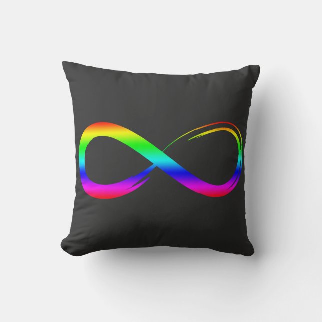 Coussin Symbole infini Lgbt Fierté gay Arc-en-ciel Éternit (Recto)
