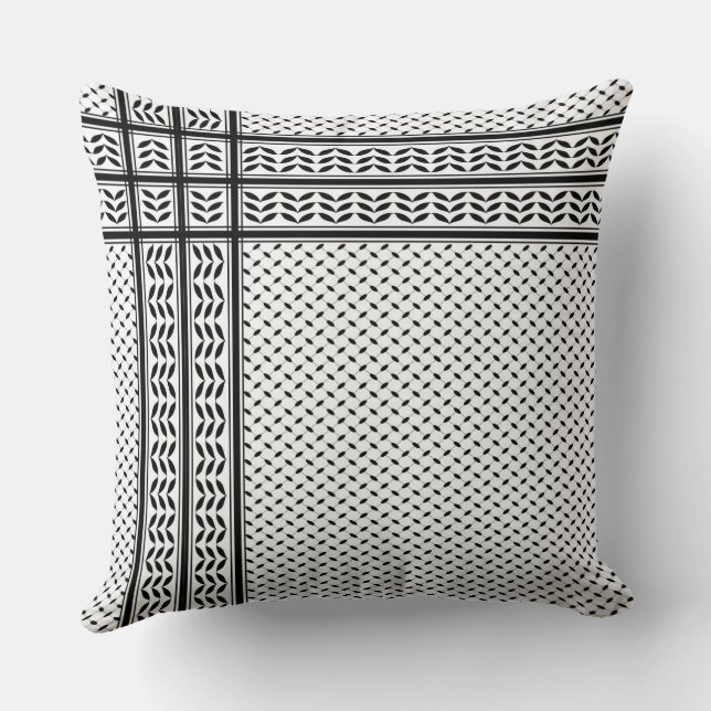 Coussin Symbole Keffiyeh de la Palestine Motif de résistan (Verso)