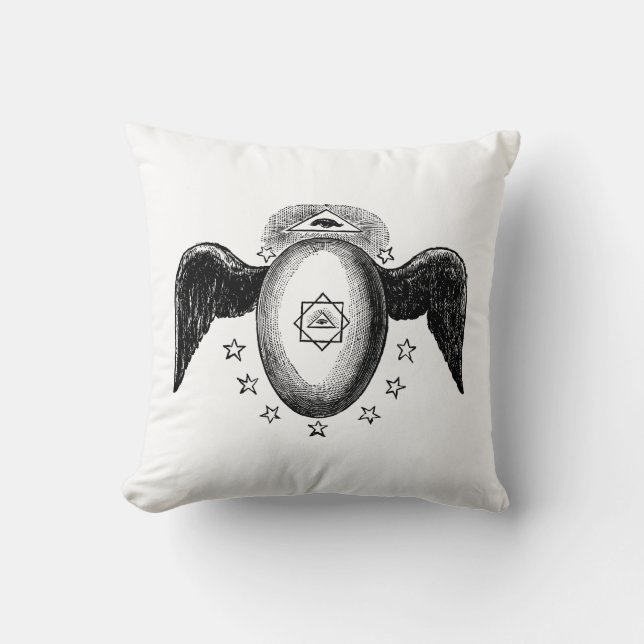 Coussin Symbole maçonnique des yeux Kneph (Recto)
