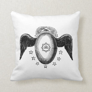 Coussin Symbole maçonnique des yeux Kneph
