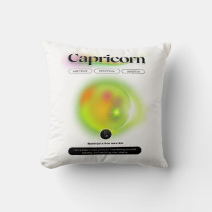 Coussin Symbole moderne Zodiac Capricorne Citation Élément