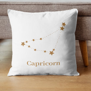 Coussin Symbole moderne Zodiac Capricorne d'or   Élément T
