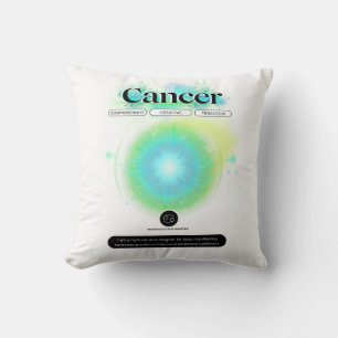 Coussin Symbole moderne Zodiaque Cancer Quote d'eau Élémen