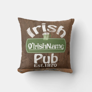 Coussin Symbole personnalisé Irish Pub Old Keg