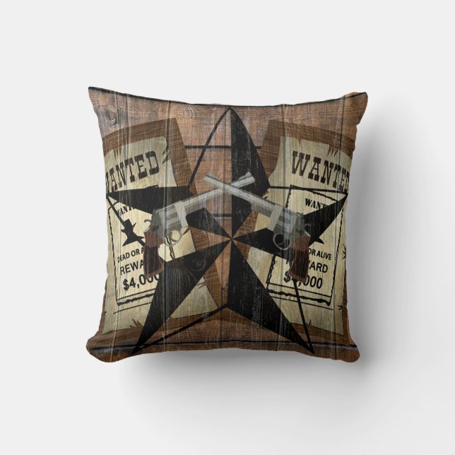 Coussin SYMBOLE Recherché Russe Texas Star Western Double  (Recto)