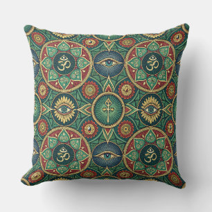 Coussin Symbole sacré Mandala Zen - Motif spirituel