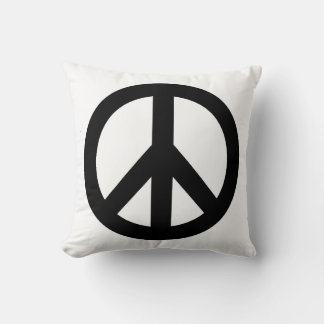 Coussin SYMBOLE SIGNIFICATIF DE LA PAIX BLANC Noir