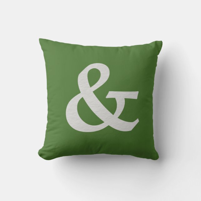 Coussin Symbole texturisé vert et blanc moderne (Recto)