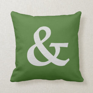 Coussin Symbole texturisé vert et blanc moderne