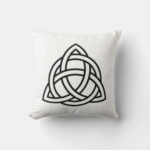 Coussin Symbole triquetra de noeud de trinité celtique