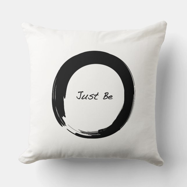 Coussin Symbole zen avec "Just Be" (Recto)