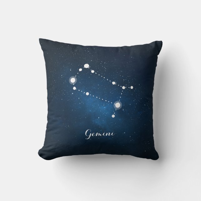 Coussin SYMBOLE Zodiaque D'Astrologie Nébula Gemini (Recto)