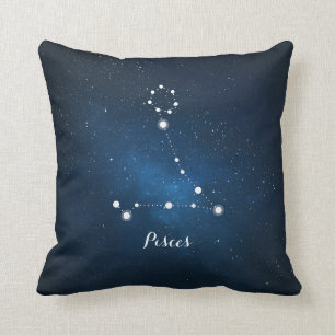 Coussin SYMBOLE Zodiaque de la Nébula bleue d'Astrologie