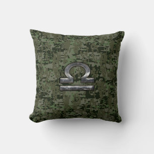 Coussin SYMBOLE Zodiaque Libra Camouflage numérique Woodla
