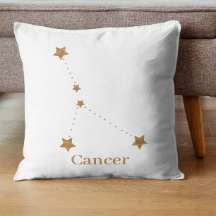 Coussin SYMBOLE Zodiaque moderne Cancer de l'or Eau de l