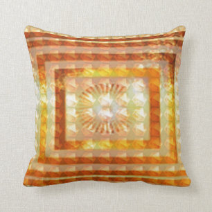 Coussin Symboles curatifs Lotus Chakra d'or de REIKI