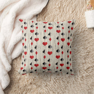 Coussin Symboles de carte de jeu de poker