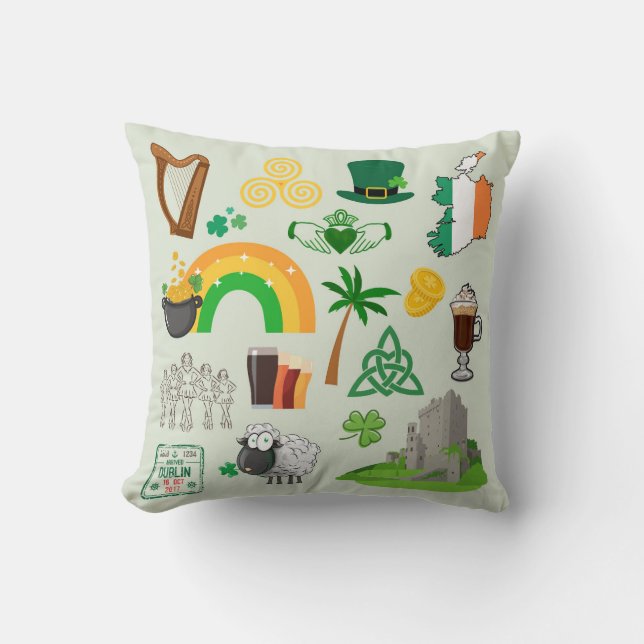 Coussin Symboles d'Irlande (Recto)