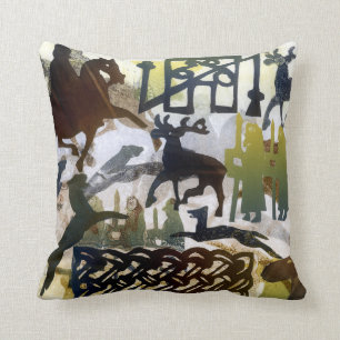 Coussin Symboles et laçage Pictish