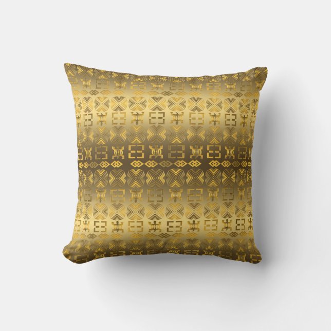 Coussin Symboles ethniques   d'Adinkra d'Africain (Recto)