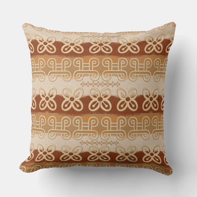 Coussin Symboles ethniques d'Adinkra d'Africain (Recto)