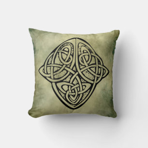 Coussin symboles sacrés celtiques irlandais
