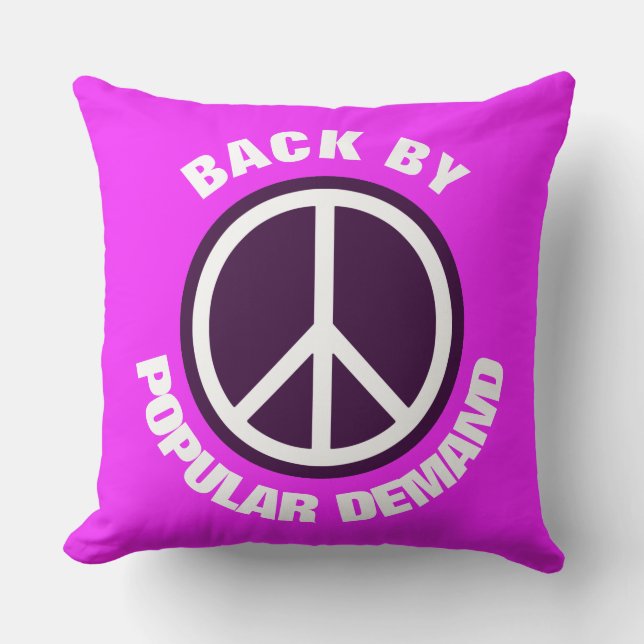 Coussin Symboles simples - PAIX + vos idées (Recto)