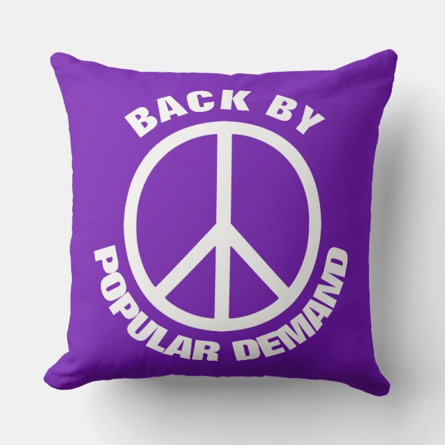 Coussin Symboles simples - PAIX + vos idées (Recto)