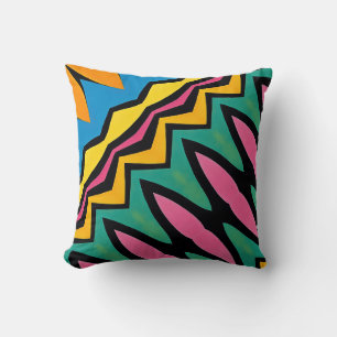 Coussin Symétrie abstraite joyeuse et vive