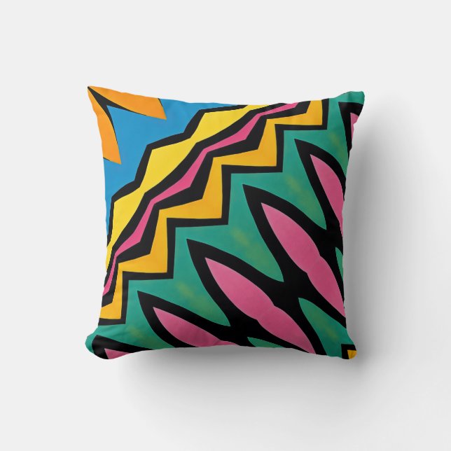Coussin Symmétrie Abstraite joyeuse et vivante (Recto)