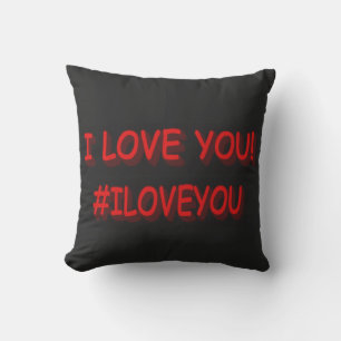 Coussin Sympa Design d'expression "JE VOUS AIME !". Comman