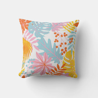 Coussin Symphonie de couleurs tropicales